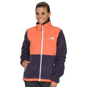 The North Face Women’s Denali Greystone Blue & Miami Orange Jacket Small